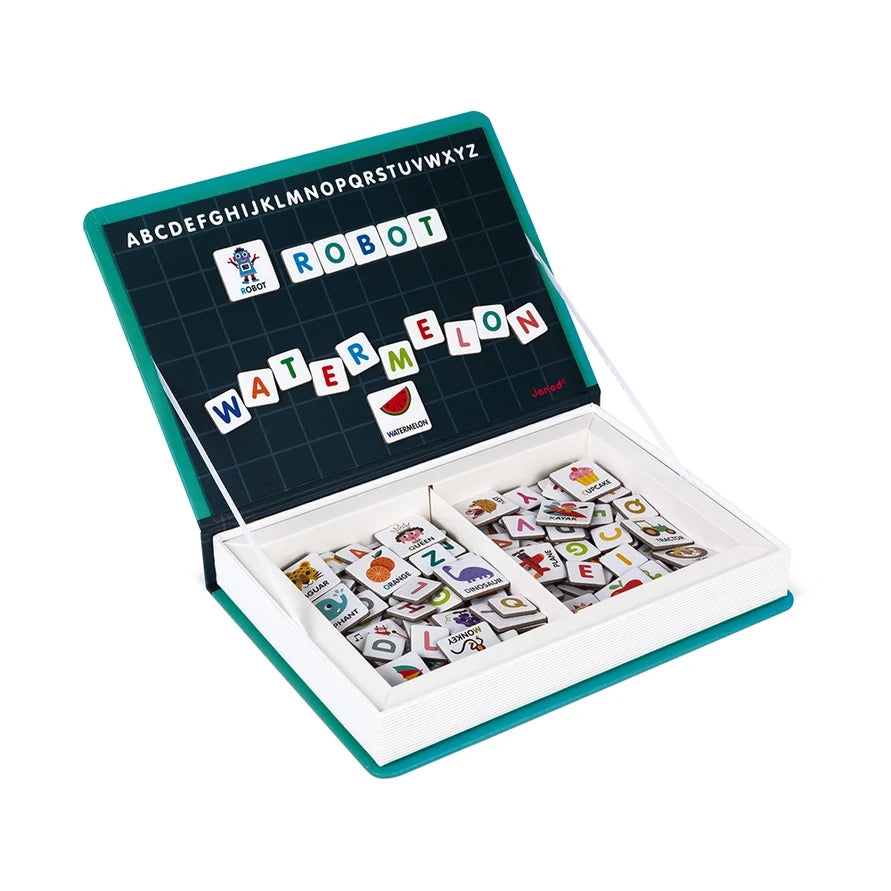 Janod English Alphabet Magneti'Book Magnetic Spelling Game – 142 Magnets