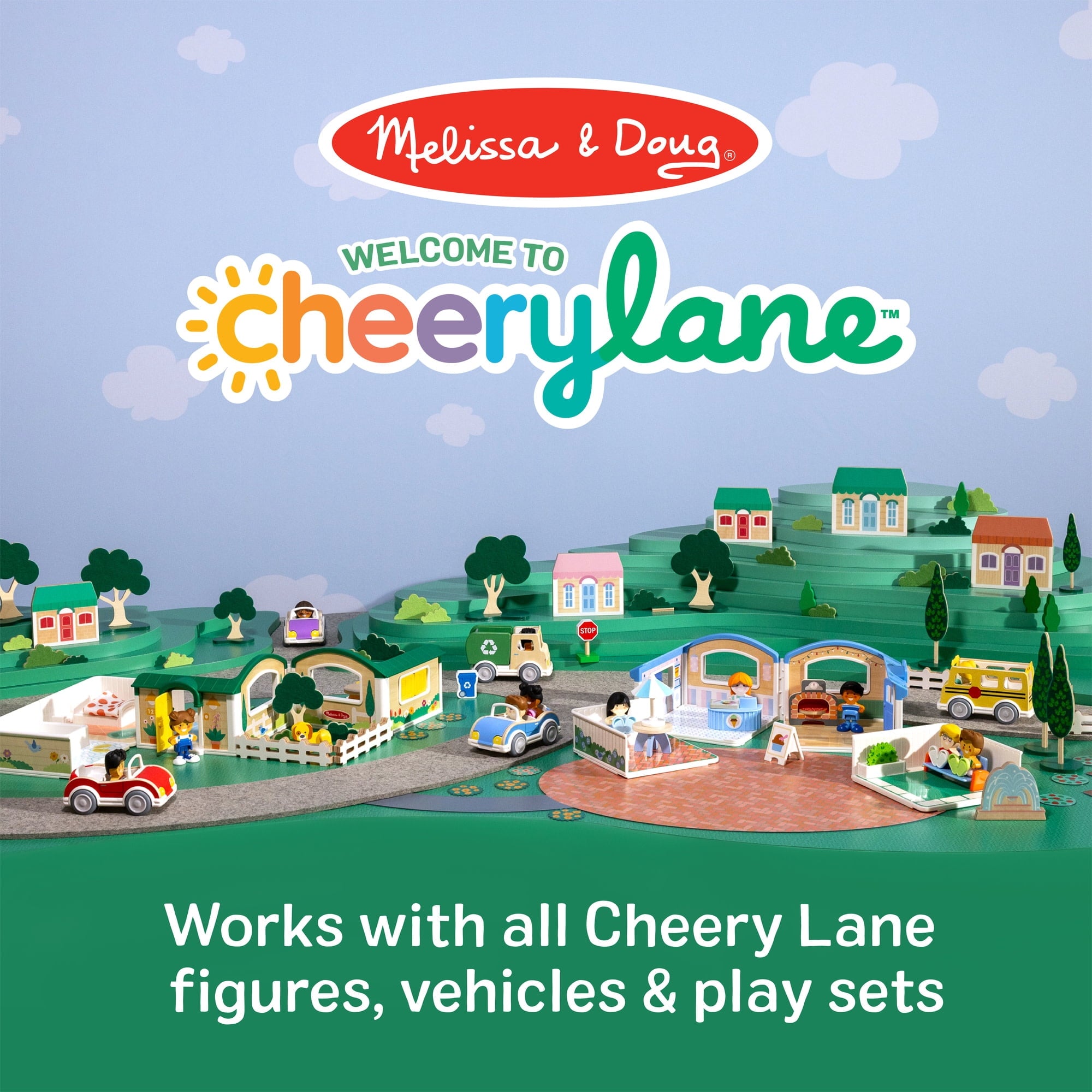 Melissa & Doug Cheery Lane Modular Dollhouse Play Set, Ages 2+