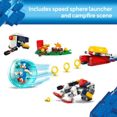 LEGO Sonic the Hedgehog: Sonic's Campfire Clash - Building Toy for Kids, Boys and Girls, Ages 7+ - Pretend Play Set with Speed Sphere Launcher - 4 Sonic Characters - Gift Idea for Birthdays - 77001