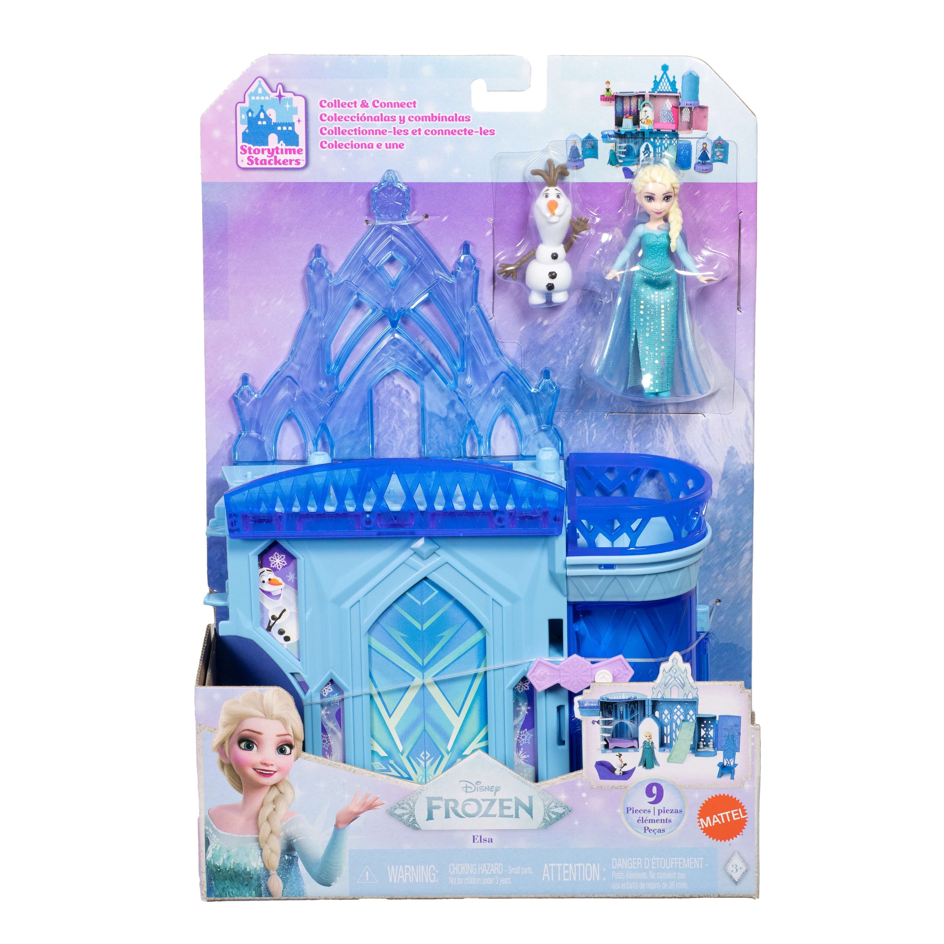 Disney Frozen Elsa’s Ice Palace Storytime Stacking Castle Playset with Small Doll & 8 Pieces