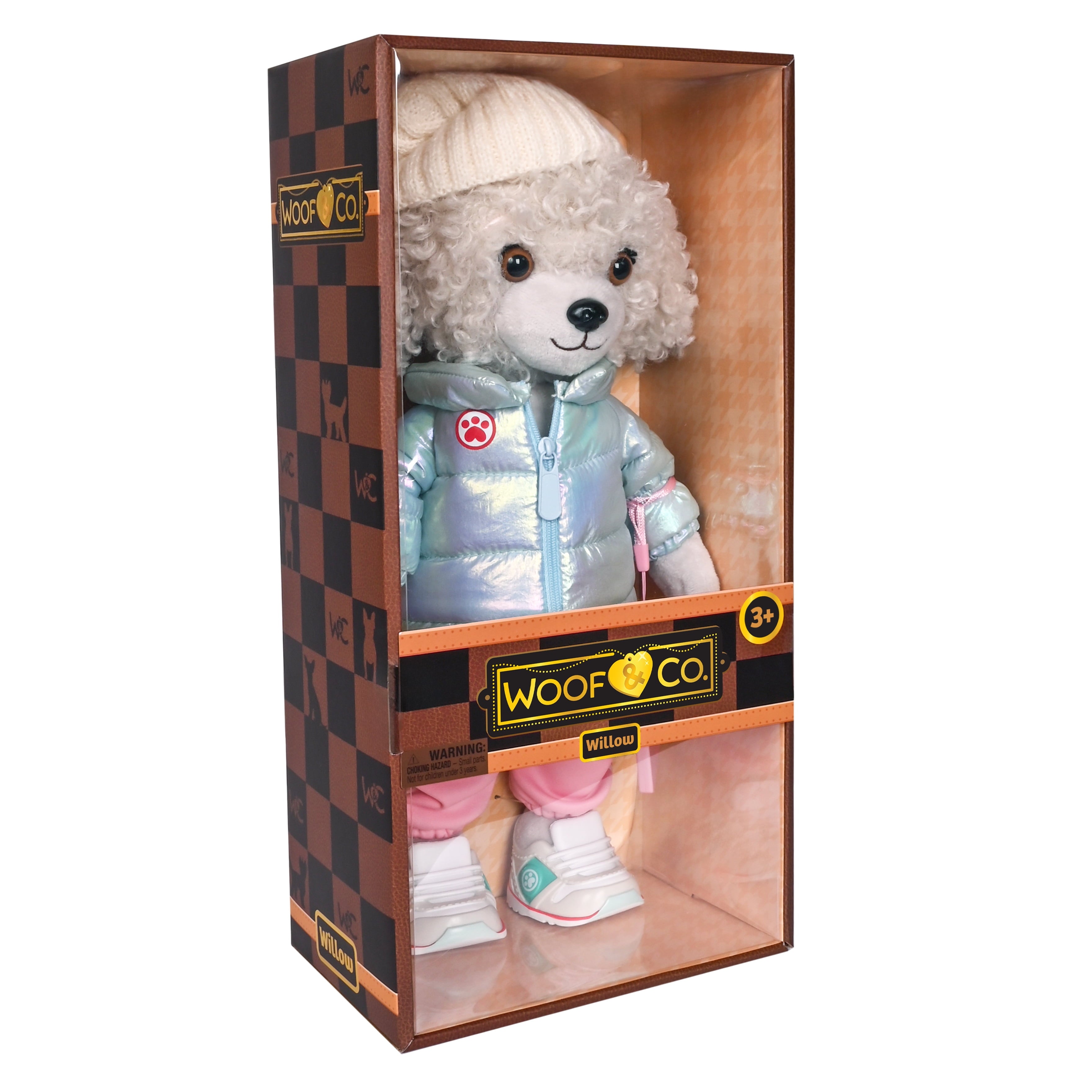 Woof & Co 15-inch Fashion Doll – Willow The Poseable Plush Poodle&nbsp;with Removable Outfit & Accessories, Children Ages 3+