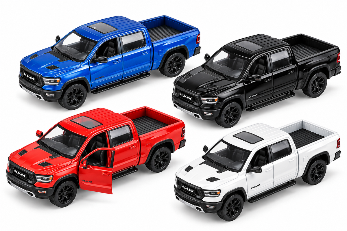The Toy Network 5 Inch 2019 Dodge Ram 1500 Pull Back Truck Random Color