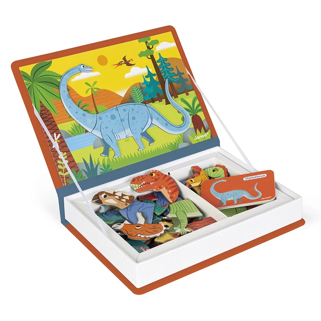 Janod Dinosaurs Magneti'Book Magnetic Educational Game – 40 Magnets & 10 Cards