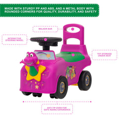 Barney Foot to Floor Kids Ride on Car, For Kids, Barney