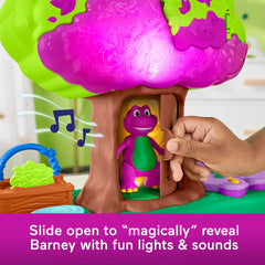 Fisher-Price Barney’s World Lights & Sounds Treehouse Playset with Figures for Preschool Kids