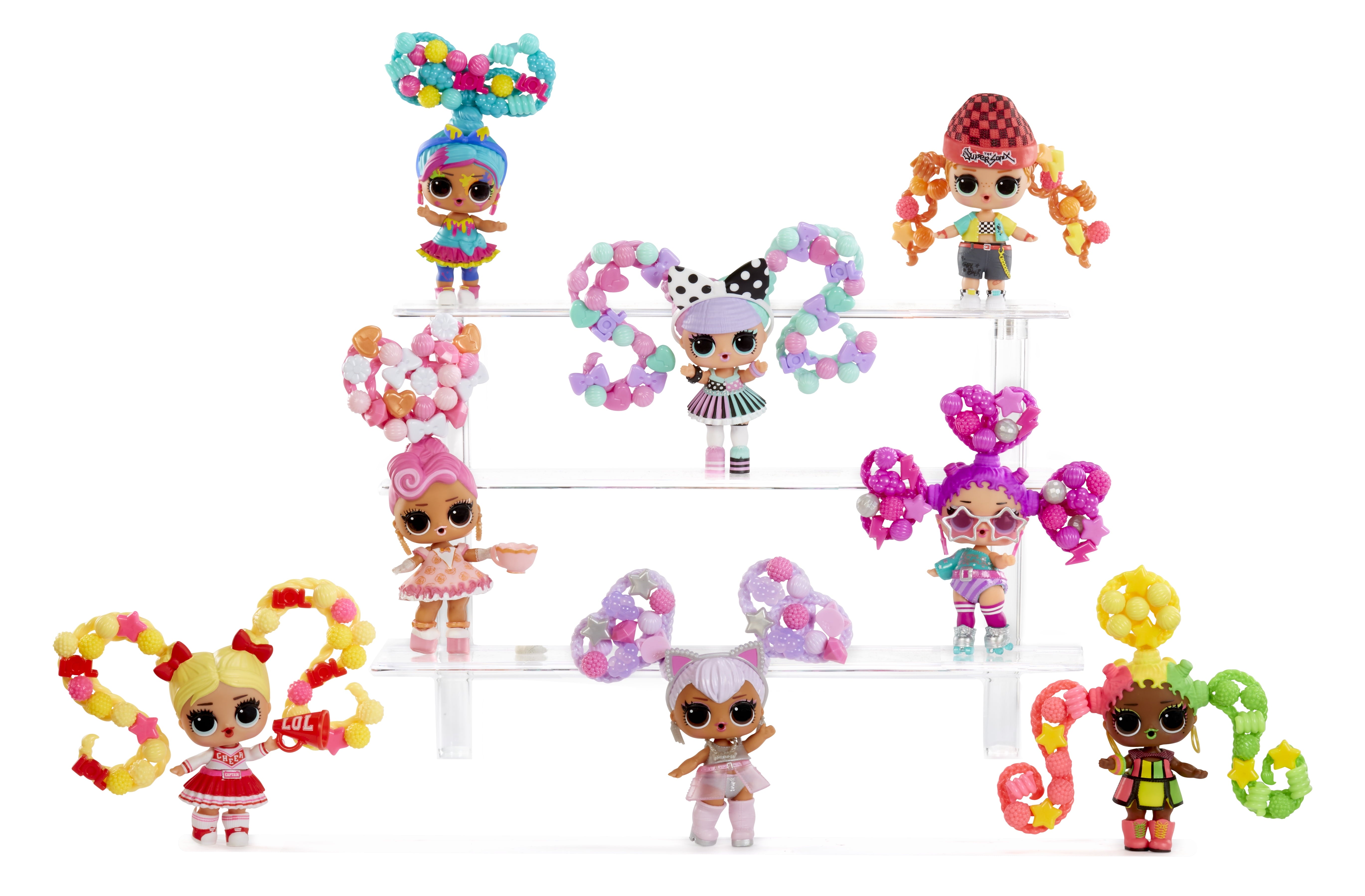 LOL Surprise Hair Beads Tots with 60+ Hair Beads, Collectible Doll, DIY Hairstyles, Hair Beads, Toy Gift Girls Age 3+