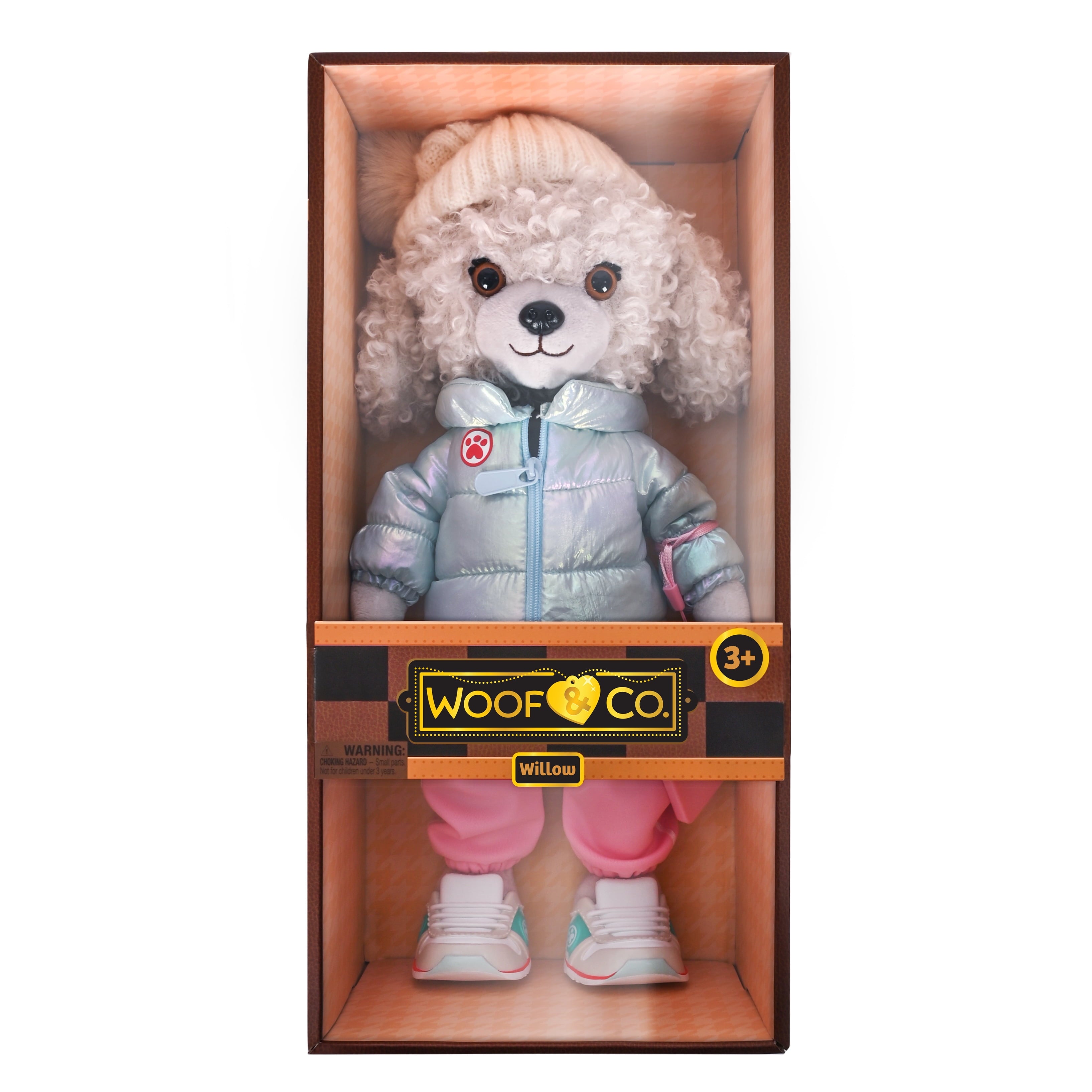 Woof & Co 15-inch Fashion Doll – Willow The Poseable Plush Poodle&nbsp;with Removable Outfit & Accessories, Children Ages 3+