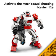 LEGO Star Wars Clone Shock Trooper Mech Building Toy for Boys & Girls - Poseable Star Wars Figure W/Pretend Play Blaster & Stud Shooter for Kids & Fans, Ages 6+ - Gift Idea for Birthdays - 75448