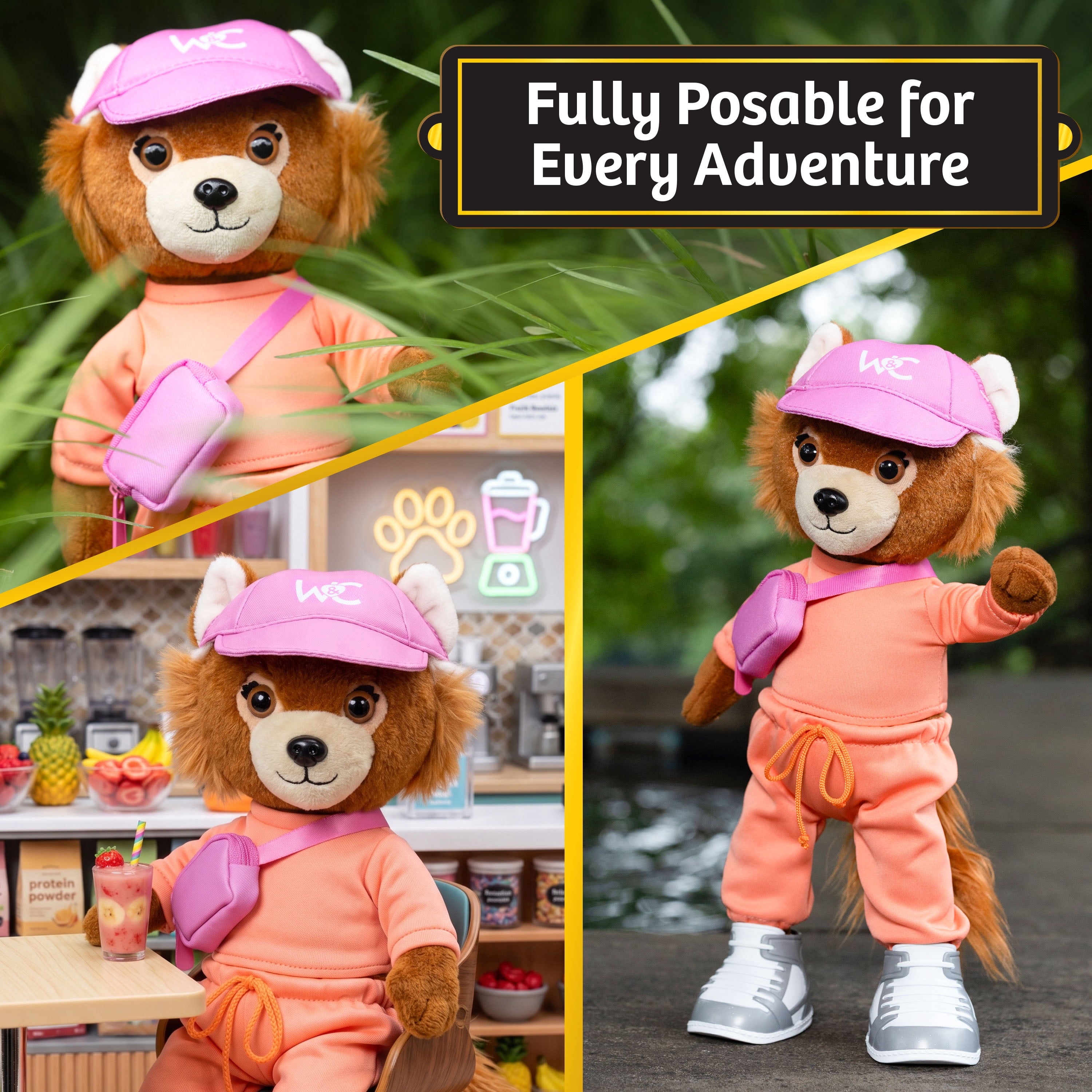 Woof & Co 15-inch Fashion Doll – Piper The Poseable Plush Chihuahua with Removable Outfit & Accessories, Children Ages 3+