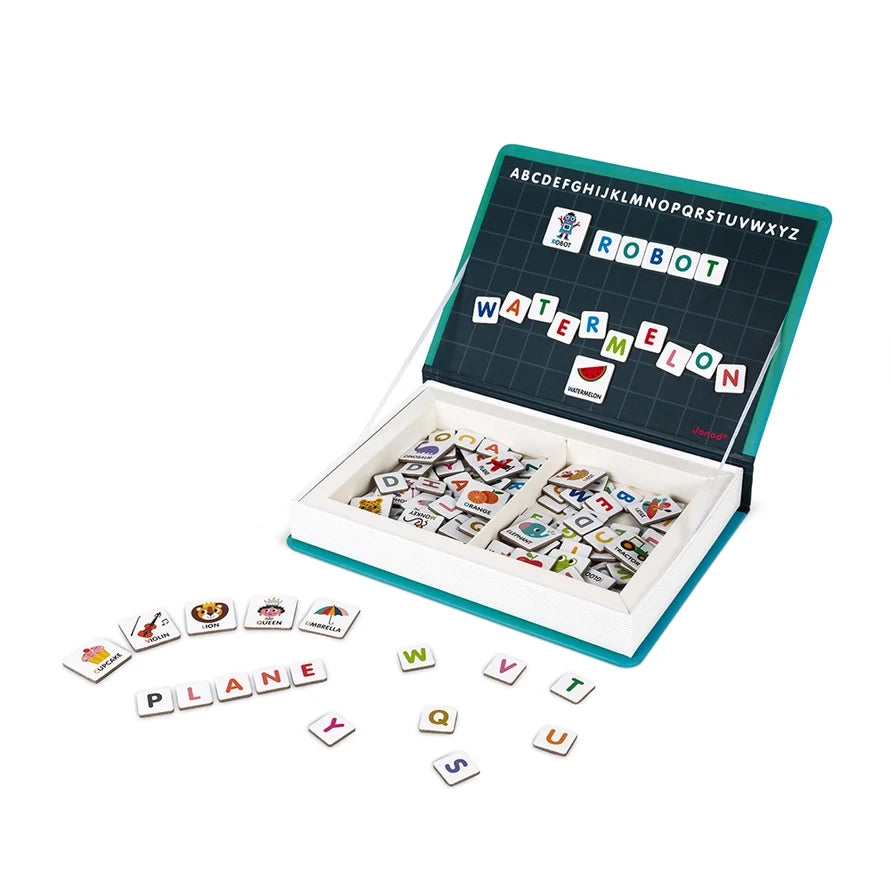 Janod English Alphabet Magneti'Book Magnetic Spelling Game – 142 Magnets