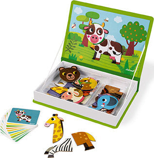 Janod Animals Magneti'Book Magnetic Educational Game – 30 Magnets & 10 Cards