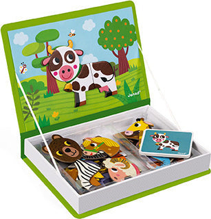 Janod Animals Magneti'Book Magnetic Educational Game – 30 Magnets & 10 Cards