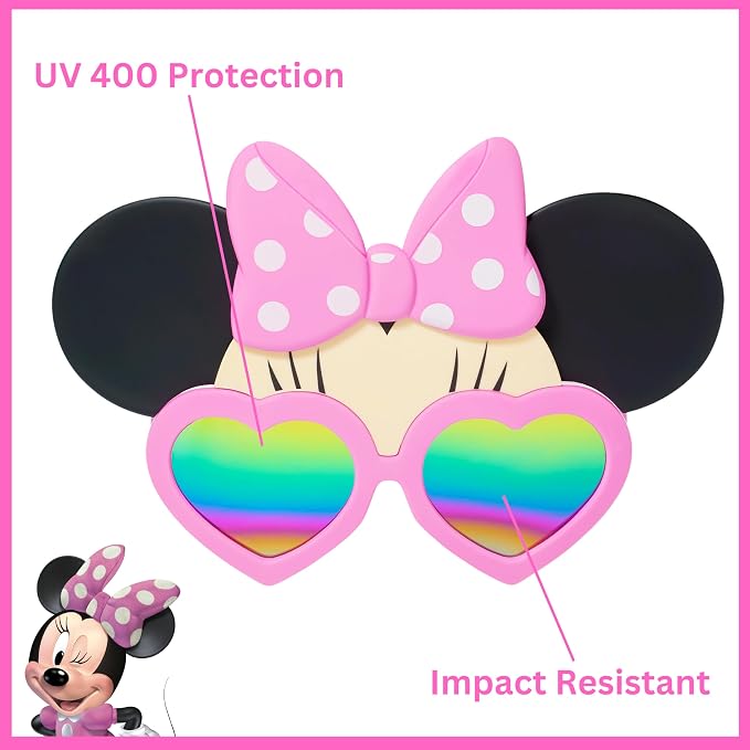 Disney Minnie Mouse pink rainbow lens sunglasses