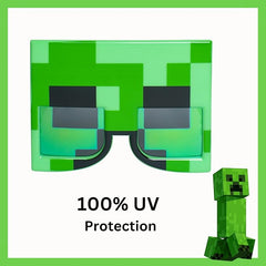 Minecraft Creeper green pixel character costume sunglasses