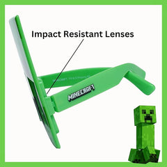 Minecraft Creeper green pixel character costume sunglasses