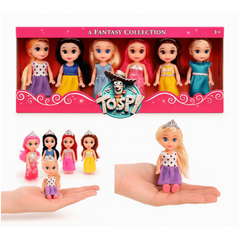 TOYSPI miniature pocket princess doll playset with 6 dolls and accessories
