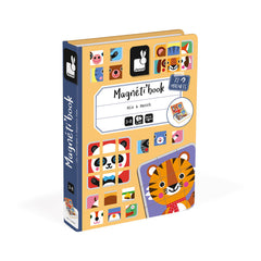 Janod Mix & Match Animals Magneti'Book Magnetic Game – 72 Magnets & 8 Cards