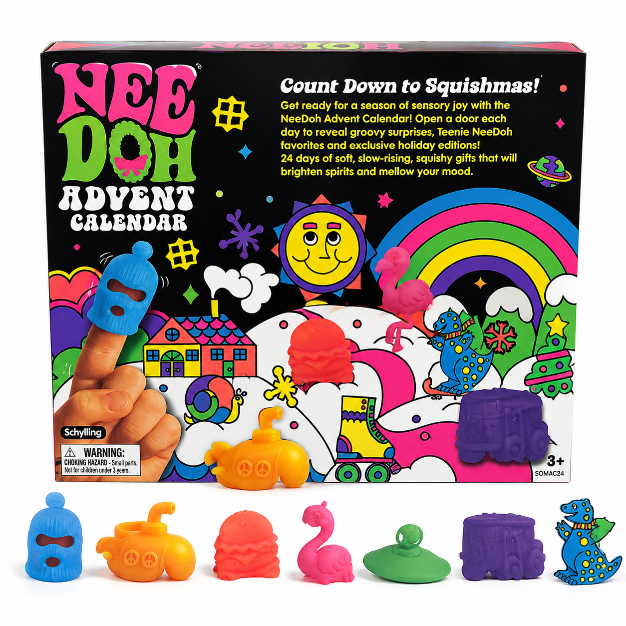 Schylling NeeDoh 2026 Christmas Advent Calendar – 24 Squishy Surprises