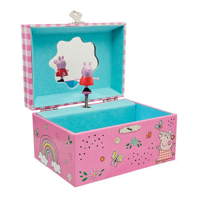 Mini Treasures Peppa Pig Musical Jewelry Box with Spinning Peppa Figurine