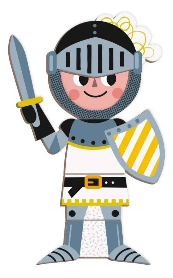 Janod Boy's Costumes Magneti'Book Magnetic Dress-Up Game – 36 Magnets