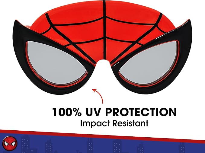 Marvel Spider Man red kids dome costume sunglasses