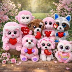TY Cherub 6 Inch Valentine Plush Toy with I Love You Heart