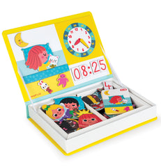 Janod Learn to Tell the Time Magneti'Book Magnetic Educational Game – 75 Magnets